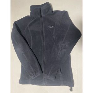 Columbia Wear Full Zipper Fleece Mock Turtleneck Women's Size  S Gray Pockets